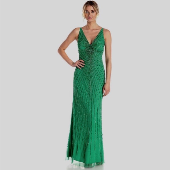 Adrianna Papell Dresses & Skirts - Adrianna Papell open back mojito embellished gown